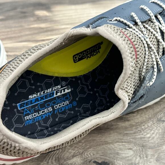 Skechers Relaxed Fit Solvano Caspian Navy Comfort Sneakers Athletic Shoes 11 45 - Picture 9 of 13